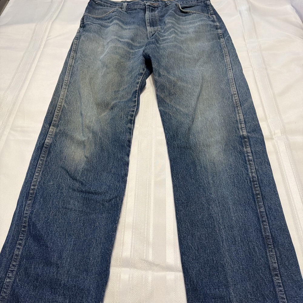 Rustler Mens Straight Leg Jeans 36x34 Medium Wash Denim 100% Cotton 87619PW